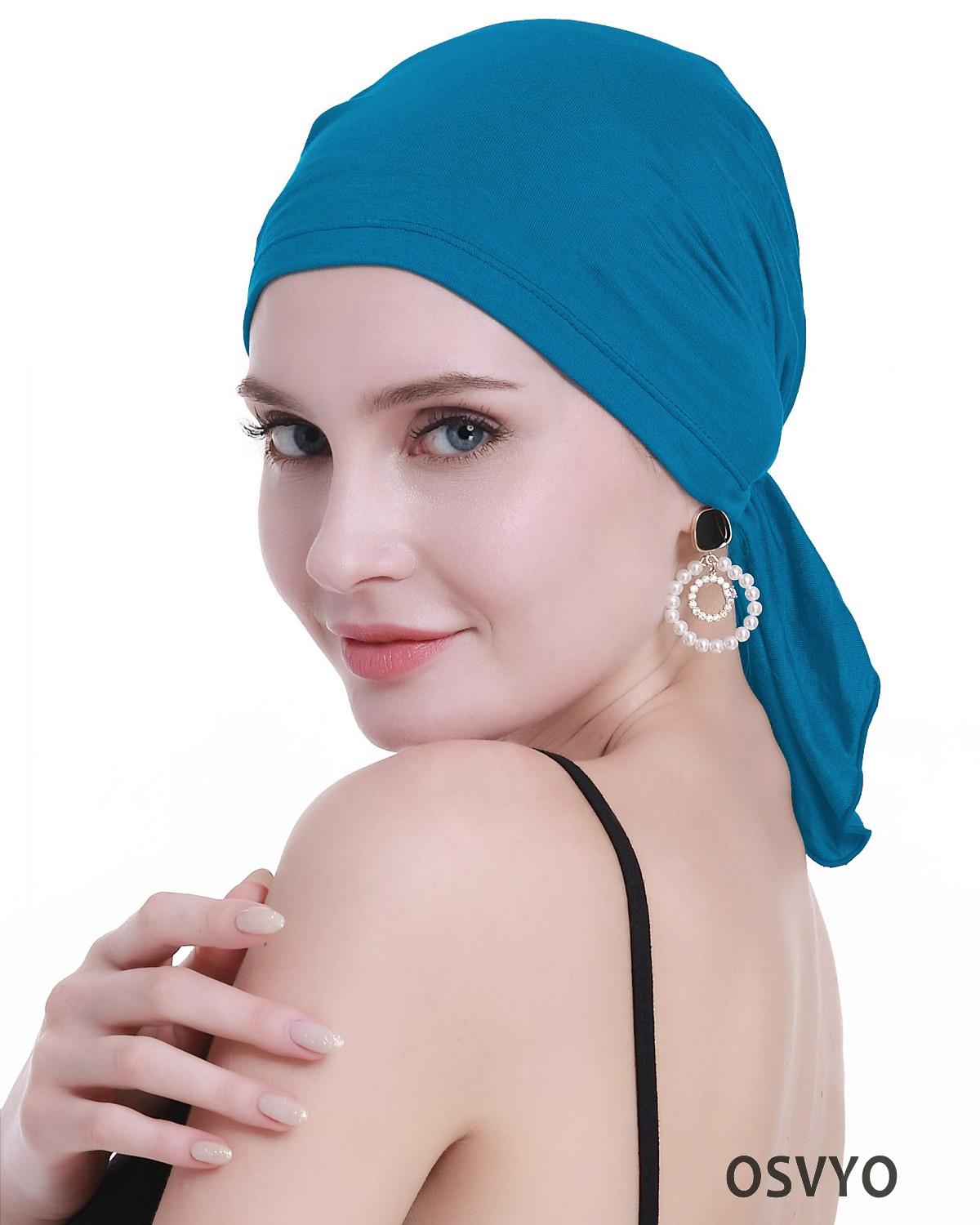 OSVYO Bamboo Chemo Headscarf for Women Hair Loss - Cancer Slip On Headwear Turbans Sealed Packaging